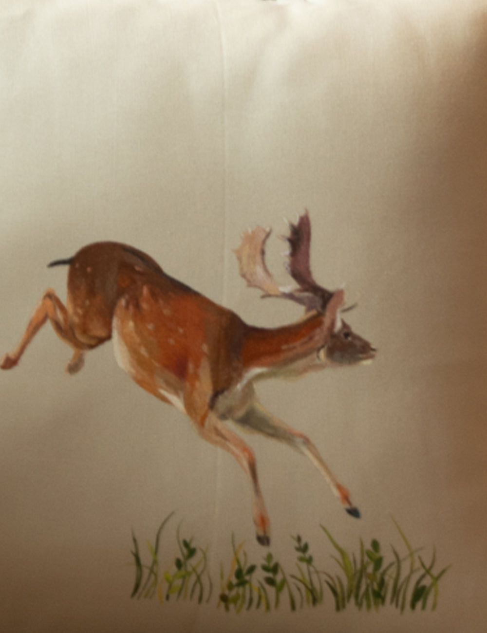 Hand-Painted Deer Cushion (Set of 2)