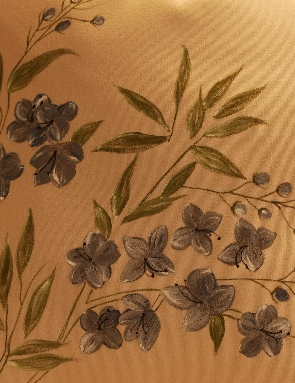 Hand-Painted Blue Delphinium Cushion (Set of 2)