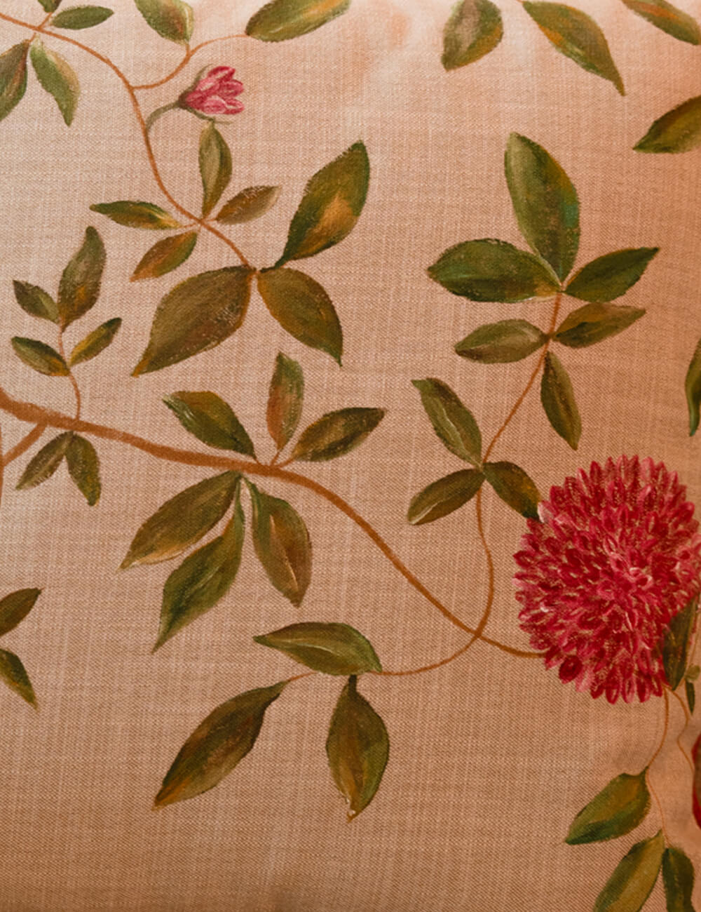 Hand-Painted Chrysanthemum Romance Cushion (Set of 2)