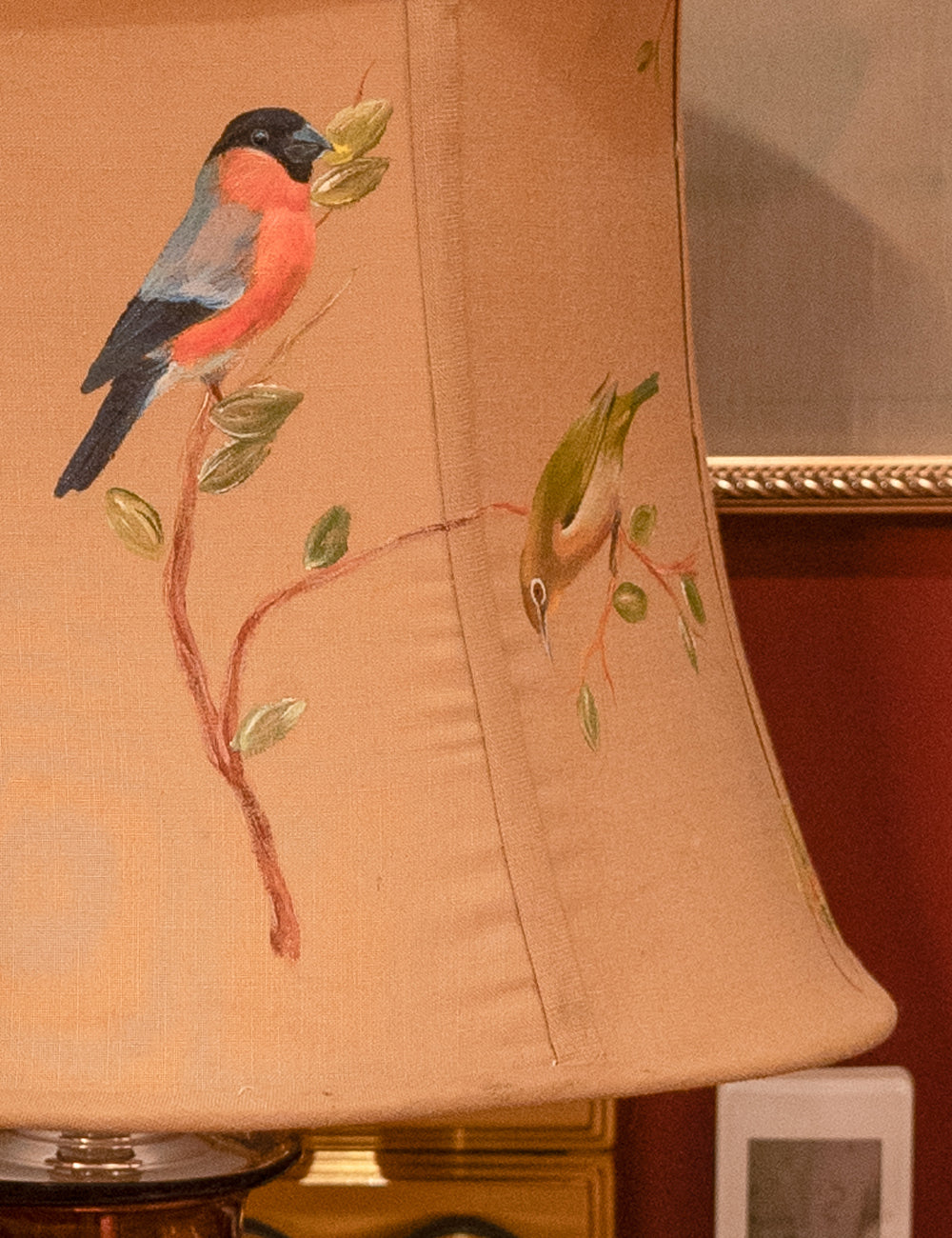 Hand-Painted Bullfinch and Blue Tit Lampshade (Set of 2)