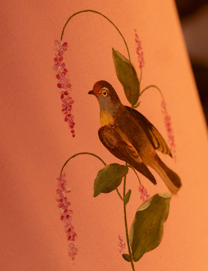 Hand-Painted Birdsong Lampshade