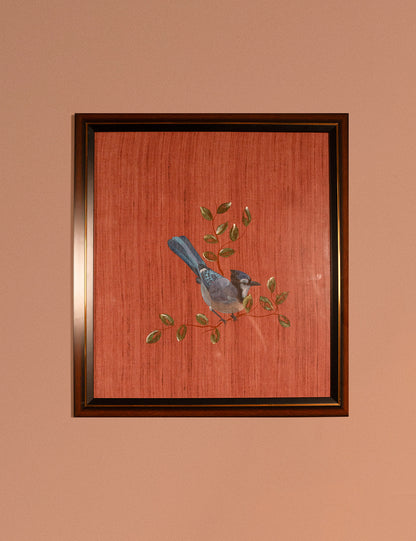 Hand-Painted Blue Jay Perch