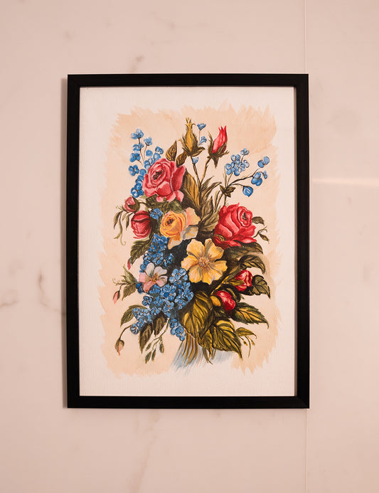 Hand-Painted Floral Symphony