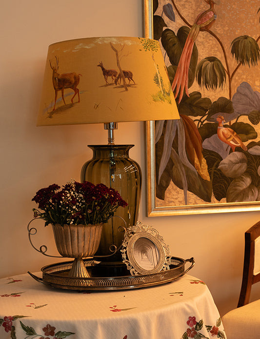 Hand-Painted Majestic Reindeer Lampshade