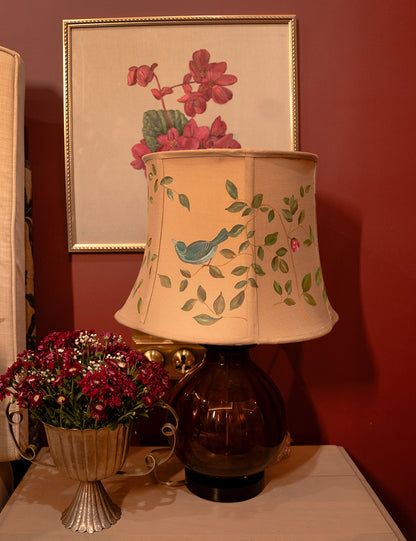 Hand-Painted Bluebird Lampshade