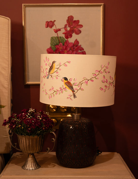 Hand-Painted Yellowhammer Lampshade