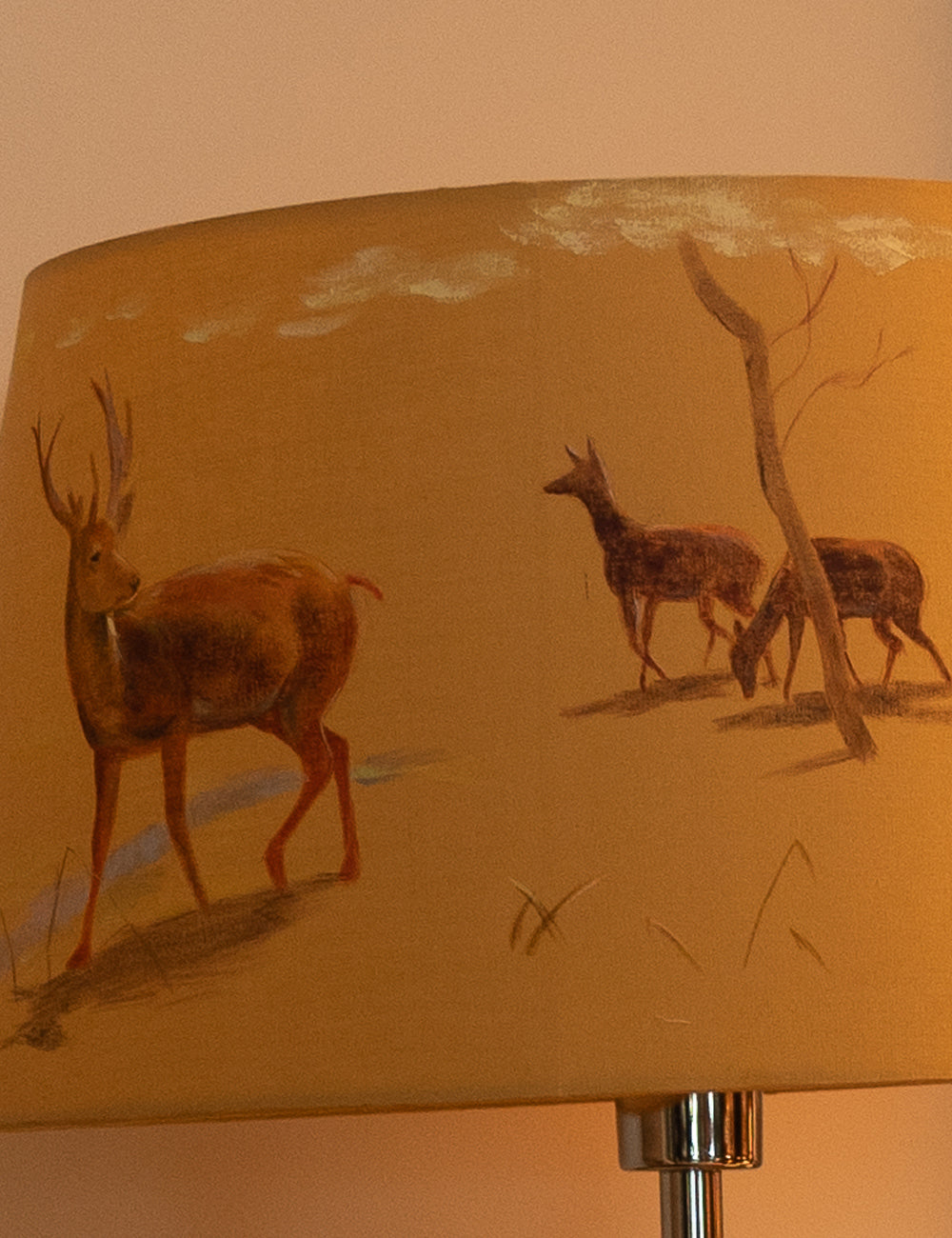 Hand-Painted Majestic Reindeer Lampshade