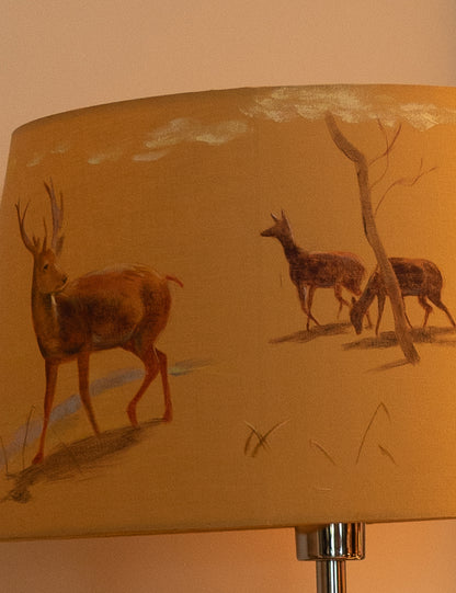 Hand-Painted Majestic Reindeer Lampshade