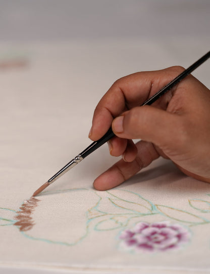 Hand Painted Carnation Table Linen